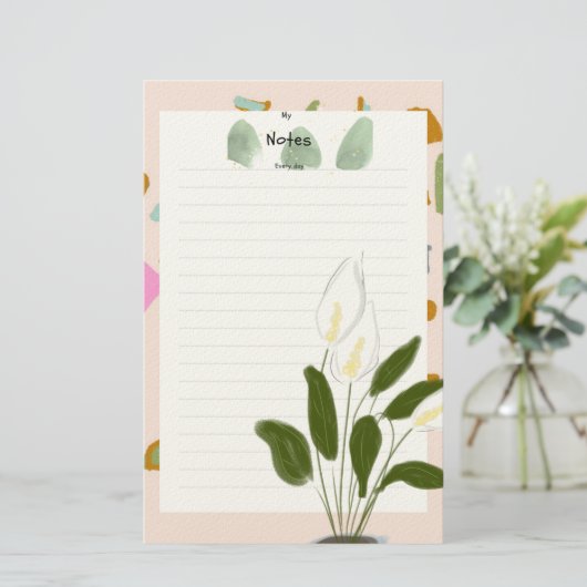 Het geluk van de notitieblok vrouw briefpapier (Staand voorkant)