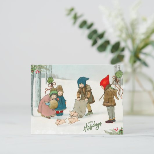 Het geluk van de winter,  briefkaart (Staand voorkant)