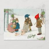 Het geluk van de winter, briefkaart (Voorkant)