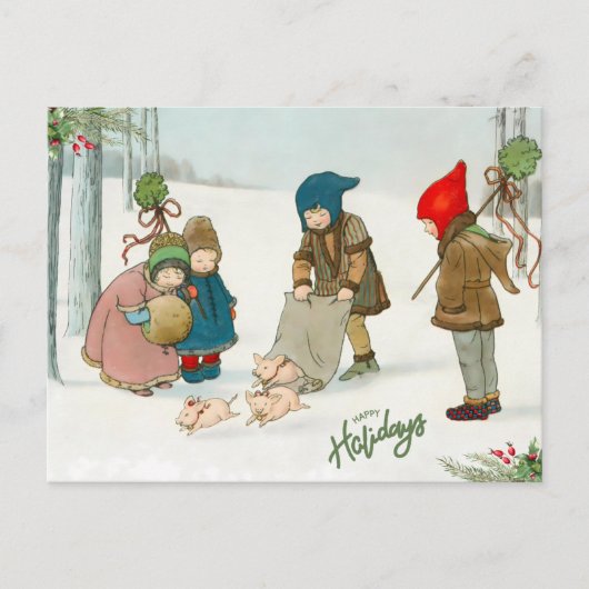 Het geluk van de winter,  briefkaart (Voorkant)