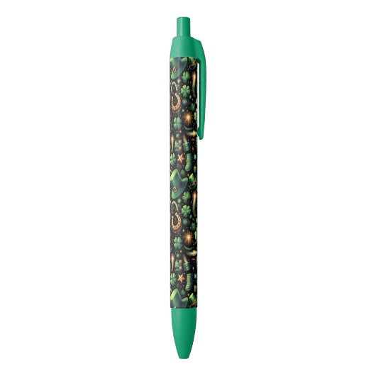Het geluk van St. Patrick Zwarte Inkt Pen (Achterkant (Verticaal))