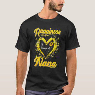 Het geluk van vrouwen is een Nana Sunflower Moeder T-shirt