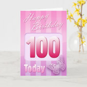 Het gelukkige 100ste Mamma van de groot-Tante van Kaart (Gele Bloem)