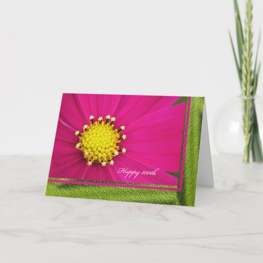 Het gelukkige 100ste Wenskaart van de Verjaardag Kaart (Voorkant)