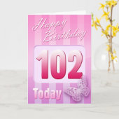 Het gelukkige 102ste Mamma van de groot-Tante van Kaart (Gele Bloem)