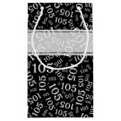 Het gelukkige 105ste Zwart-witte Thema van de Klein Cadeauzakje (Achterkant)