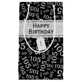 Het gelukkige 105ste Zwart-witte Thema van de Klein Cadeauzakje (Voorkant)