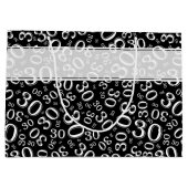 Het gelukkige 30ste Zwart-witte Patroon van de Groot Cadeauzakje (Achterkant)