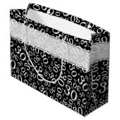 Het gelukkige 30ste Zwart-witte Patroon van de Groot Cadeauzakje (Achterkant Gekanteld)