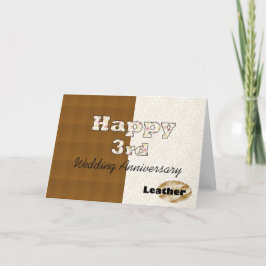 Het gelukkige 3de Jubileum van het Huwelijk Kaart