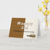 Het gelukkige 3de Jubileum van het Huwelijk Kaart (Gele Bloem)