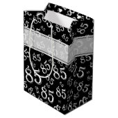 Het gelukkige 85ste Zwart-witte Thema van de Medium Cadeauzakje (Achterkant Gekanteld)