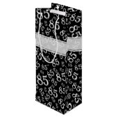 Het gelukkige 85ste Zwart-witte Thema van de Wijn Cadeautas (Achterkant Gekanteld)