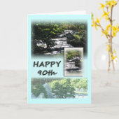 Het gelukkige 90ste Wenskaart van de Verjaardag Kaart (Gele Bloem)