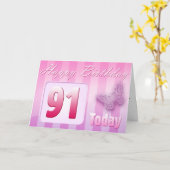 Het gelukkige 91ste Mamma van de groot-Tante van Kaart (Gele Bloem)