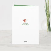 Het gelukkige art. van de Vogel van Chickadee van Feestdagen Kaart (Achterkant)