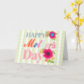 Het gelukkige BloemenWenskaart van het Moederdag Kaart (Gele Bloem)