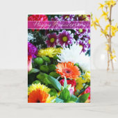 Het gelukkige Boeket van het Jubileum van het Kaart (Gele Bloem)