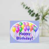 Het gelukkige Briefkaart van de Ballons van de (Staand voorkant)