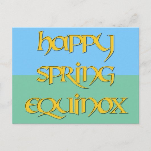 Het gelukkige Briefkaart van Equinox van de Lente (Voorkant)