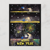 Het gelukkige briefkaart van het Nieuwjaar door (Voorkant)