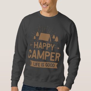 Het gelukkige camperleven is goede grijze kleur Ma Trui