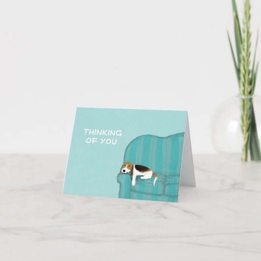 Het gelukkige Denken van de Brak van de Hond van Kaart (Voorkant)