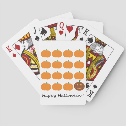 Het gelukkige Flard van de Pompoen van Halloween Pokerkaarten (Achterkant)