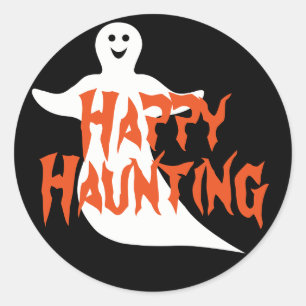 Het gelukkige Gelukkige Achtervolgen van het Spook Ronde Sticker