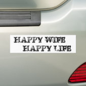 Het gelukkige Gelukkige Leven van de Vrouw Bumpersticker (Op auto)
