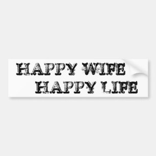 Het gelukkige Gelukkige Leven van de Vrouw Bumpersticker