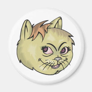 Het gelukkige Gezicht van de Kat Magneet