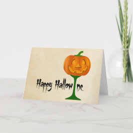 Het gelukkige Glas Halloween van de Wijn van de Kaart