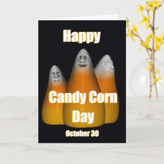 Het gelukkige Graan van het Snoep Dag 30 Oktober Kaart (Gele Bloem)