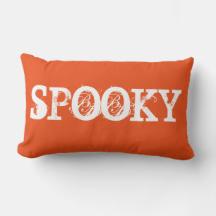 Het gelukkige Griezelige Sinaasappel van Halloween Kussen
