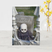 Het gelukkige Griezelige Wenskaart Dollz van Kaart (Gele Bloem)