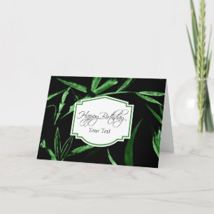 Het gelukkige Groene Bamboe van de Verjaardag Kaart