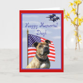 Het gelukkige Herdenkingswenskaart van Pitbull van Kaart (Gele Bloem)