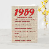 Het gelukkige Jaar van de Verjaardag 1959 jaren Kaart (Gele Bloem)