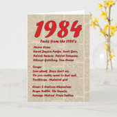 Het gelukkige Jaar van de Verjaardag 1984 de jaren Kaart (Gele Bloem)