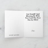 Het gelukkige Joodse Turkije Wenskaart van Feestdagen Kaart (Binnen)