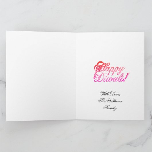 Het Gelukkige Kleurrijke Kaarslicht Diwali van de Kaart (Binnen)