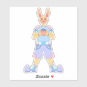 Het gelukkige konijn sticker (Vel)