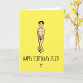 Het gelukkige Kostuum van de Verjaardag Kaart (Gele Bloem)