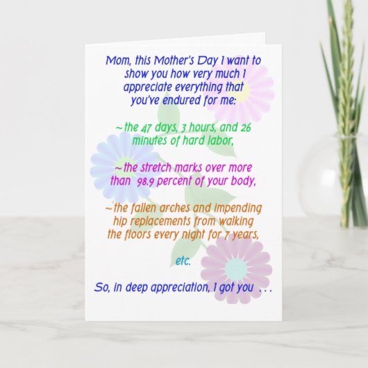 Het gelukkige Moederdag voor Allen u verdroeg Kaart (Voorkant)