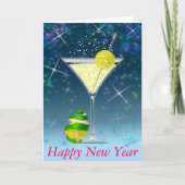 Het Gelukkige Nieuwjaar van Martini van het tennis Feestdagen Kaart (Voorkant)