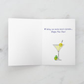 Het Gelukkige Nieuwjaar van Martini van het tennis Feestdagen Kaart (Binnen)