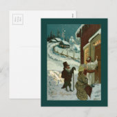 Het Gelukkige Nieuwjaar van Nytaar van Godt Feestdagenkaart (Voorkant / Achterkant)