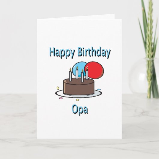Het gelukkige Ontwerp van de Verjaardag van de Opa Kaart (Voorkant)