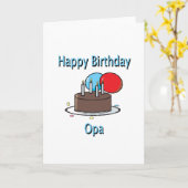 Het gelukkige Ontwerp van de Verjaardag van de Opa Kaart (Gele Bloem)